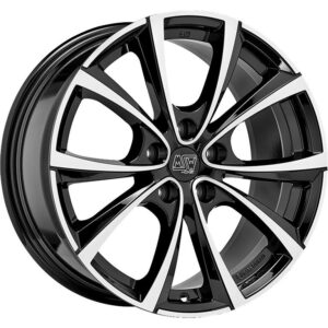 27T Gloss Black Full Polished 9,5x20 5x114.3 ET45 CB64,1 60° 850 kg W19400001T56