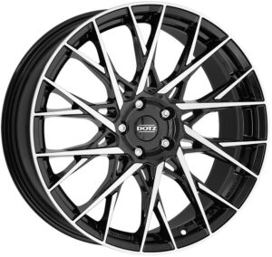 Fuji dark Black/polished 7,5x18 5x108 ET48 CB70,1 60° 670 kg OFUFHBP48