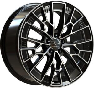 1972 Glossy Black Machined 9x21 5x108 ET45 CB63,4 60° 1050 kg RF19182