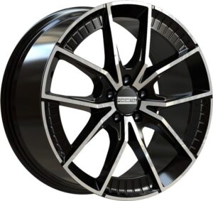 Elatha Glossy Black Machined 8x18 5x112 ET45 CB66,5 R13 800 kg RF19103