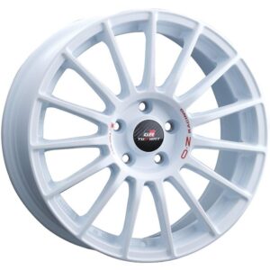 Superturismo TGR-WRT Race White + Red Lettering 8x18 5x114.3 ET45 CB75,0 60° 680 kg W01854207TGRRN