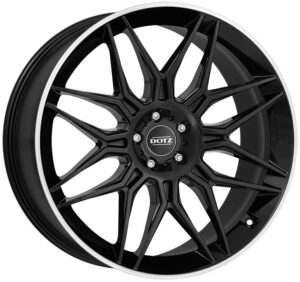 LongBeach dark Black/polished lip 9,5x21 5x112 ET45 CB66,6 R14 1045 kg OLO1N8BL45M