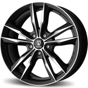 Fast Matt Black polished 6,5x16 5x114.3 ET40 CB72,3 60° 620 kg WFAE65640514E