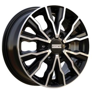 PRO2 Glossy Black Machined 7x17 6x120 ET48 CB74,5 60° 1250 kg RF19904